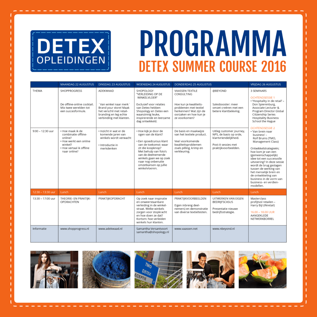 Programma DETEX Summer Course 2016